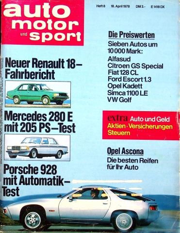 Deckblatt Auto Motor und Sport (08/1978)